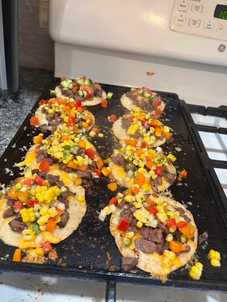 Left over steak with Corn Salsa!