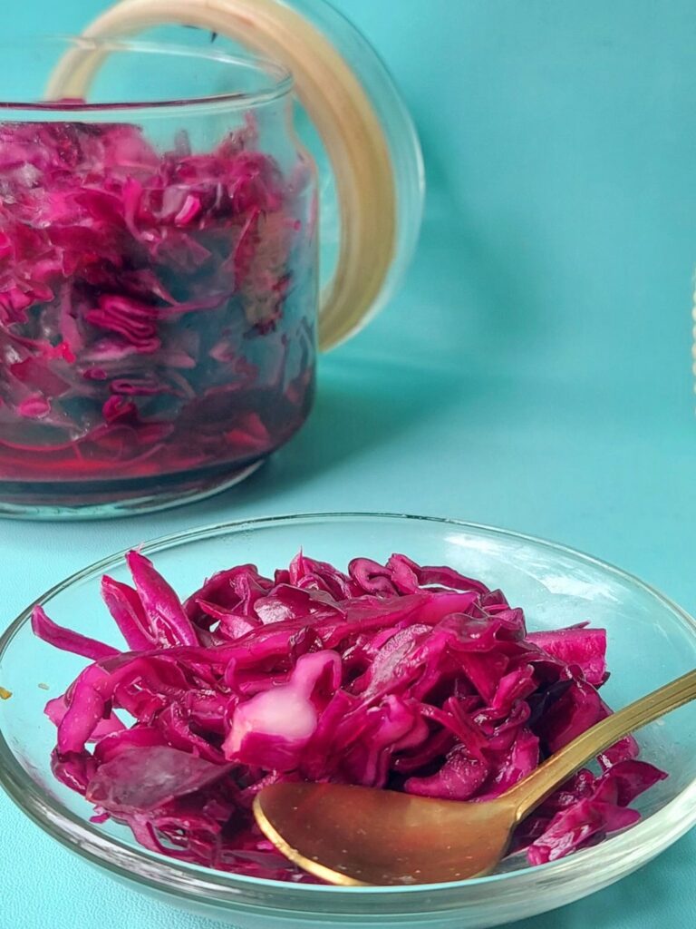 Purple Cabbage Pickle Probiotic Dish