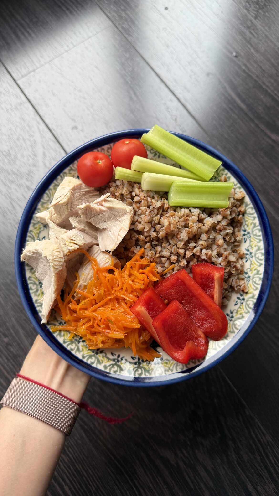 Buckwheat with roasted turkey