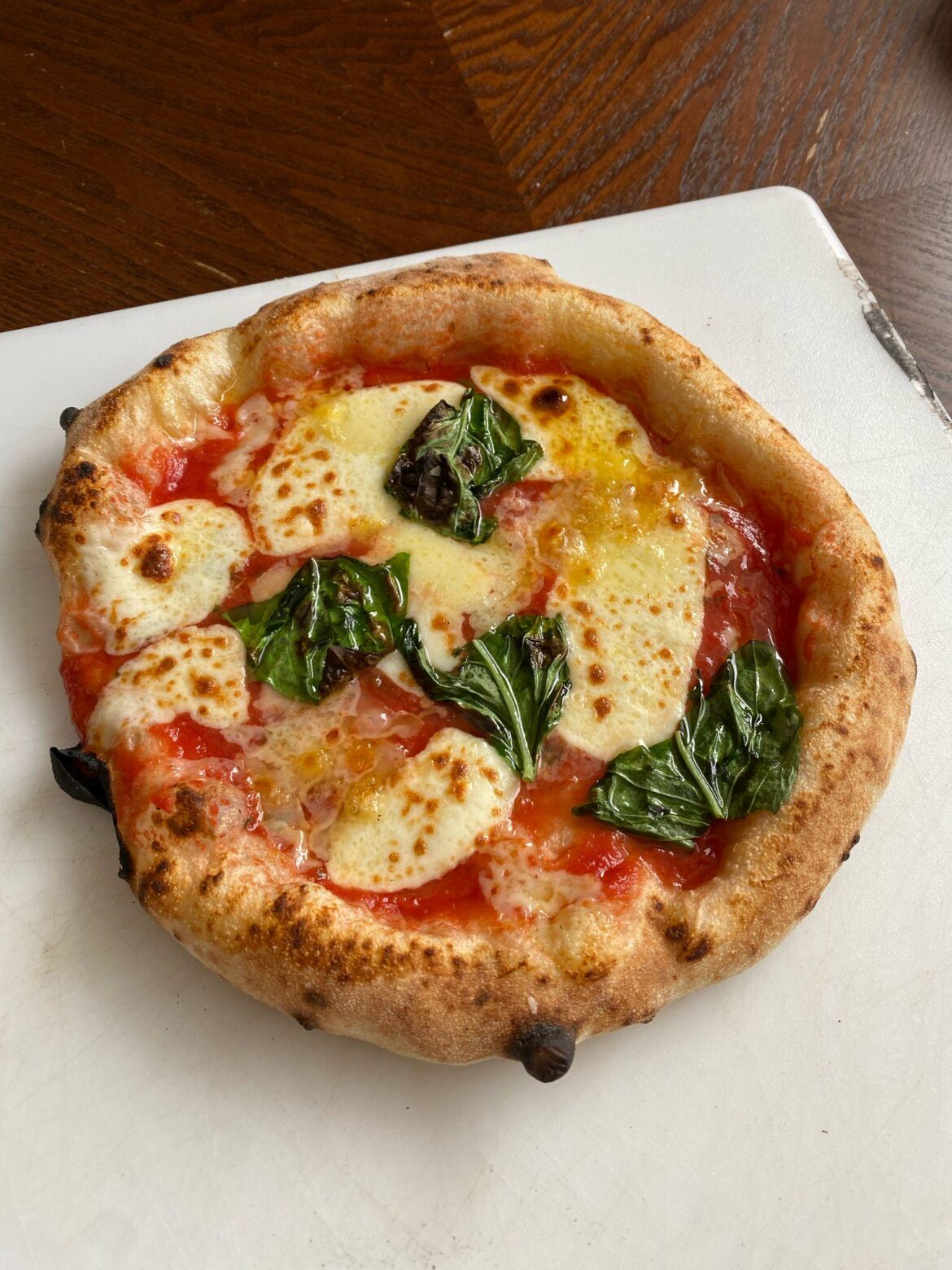 My first neapolitan pizza. Do you have tips for leopard spotting?