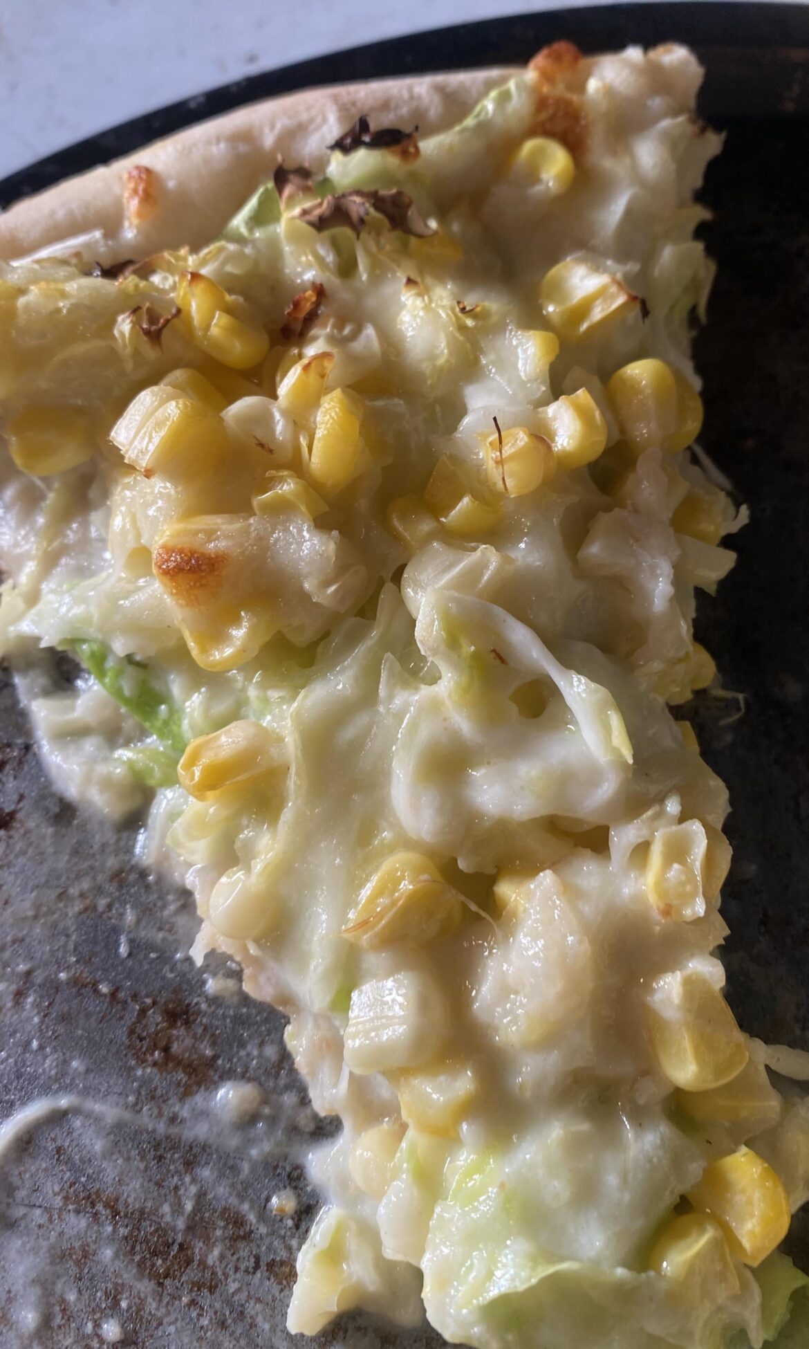 Accidental and Great: Cabbage and Corn White Pizza