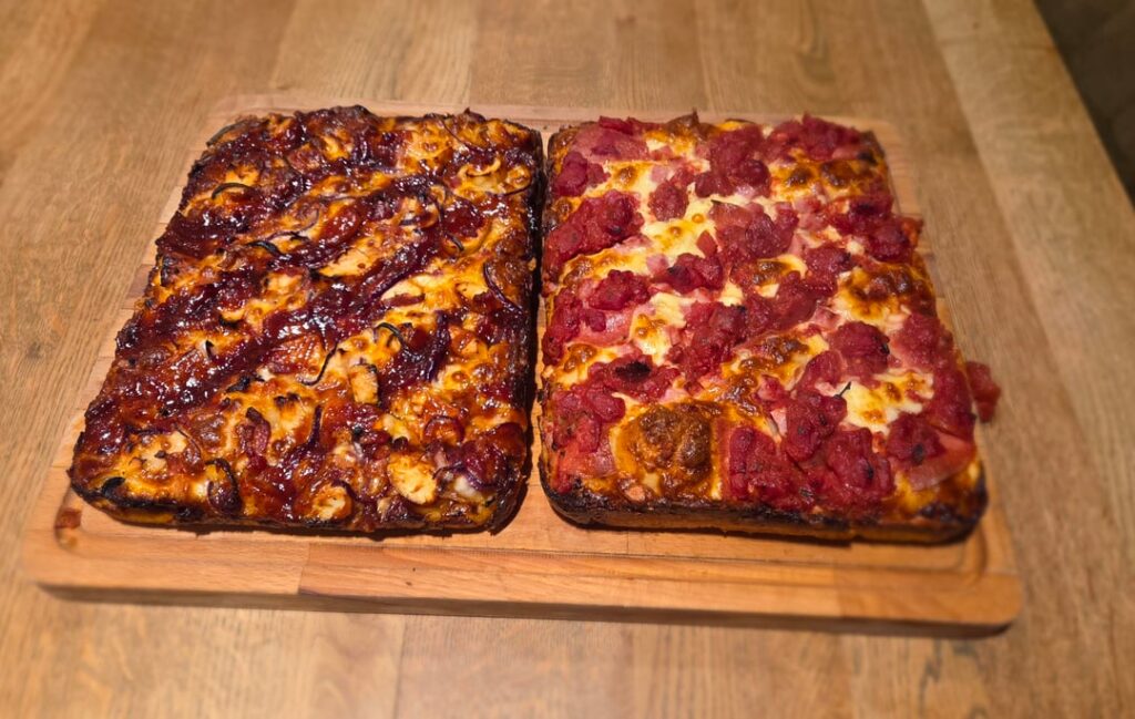 Detroit style pizza tonight in the Netherlands. GO Lions!