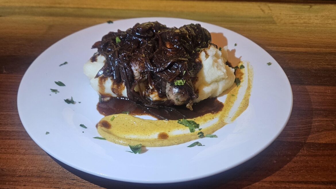 Bangers and Mash from The Pub in the Triangle.