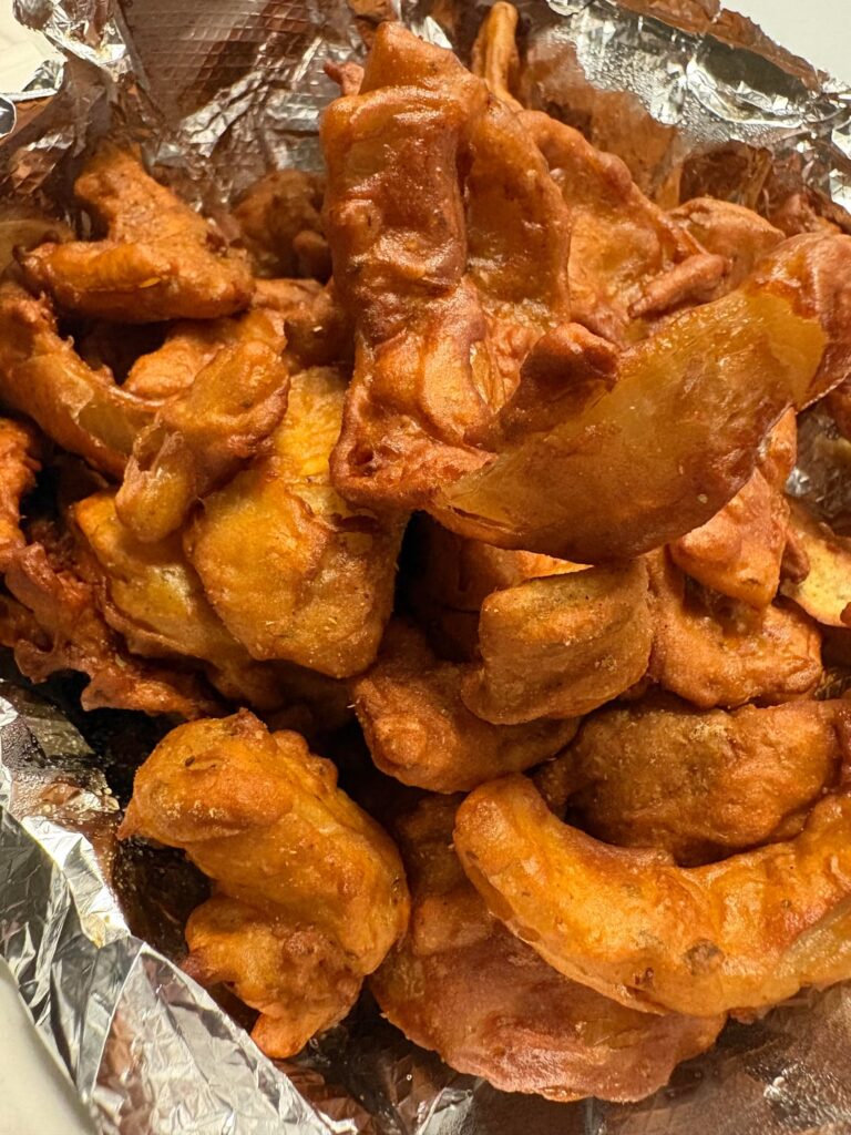 Onion Bhaji from local Indian food place is amazing. Have you tried this delicacy?