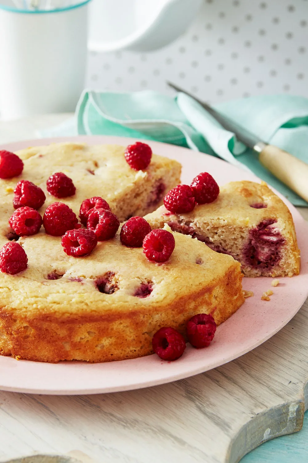 lemon riaspberry and ricotta cake