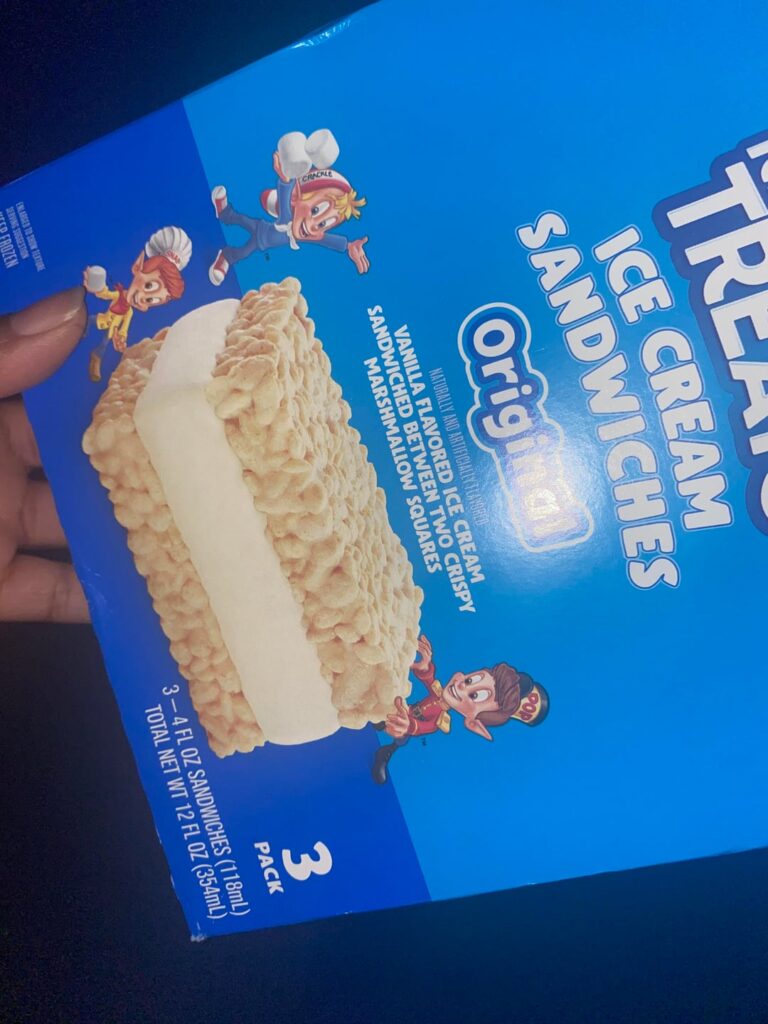 I’ve finally tried the rice crispy treat ice cream sandwich🩵