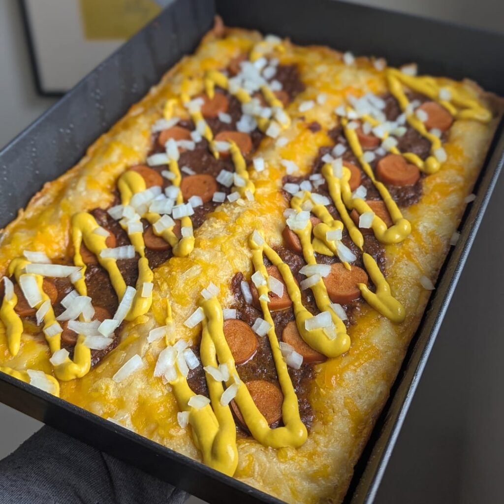 It’s not pizza, and it’s not a coney dog. It’s gluten free, meat free, and dairy free, so I think it deserves this sub.