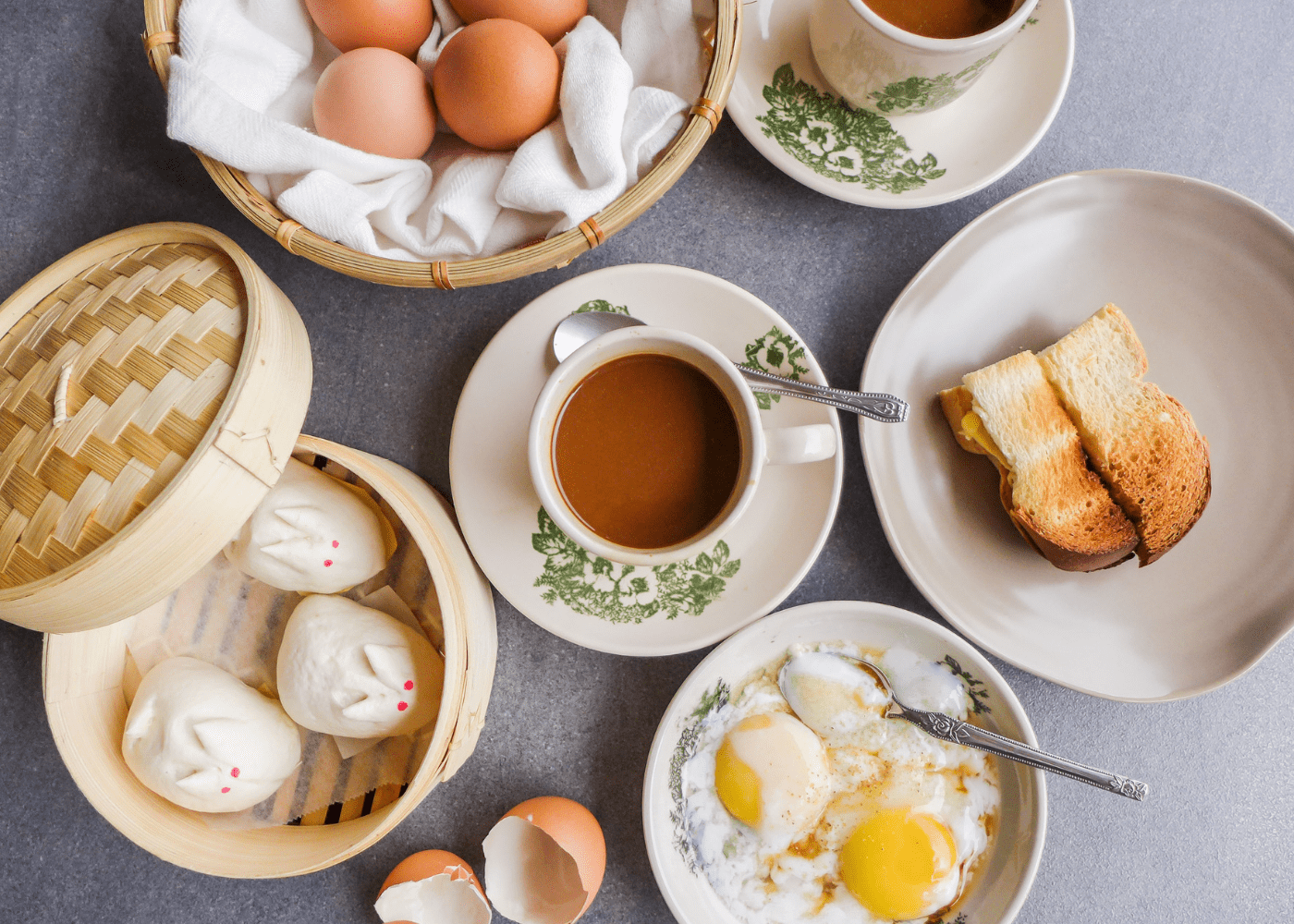 local breakfast singapore | eggs and kaya toast and kopi