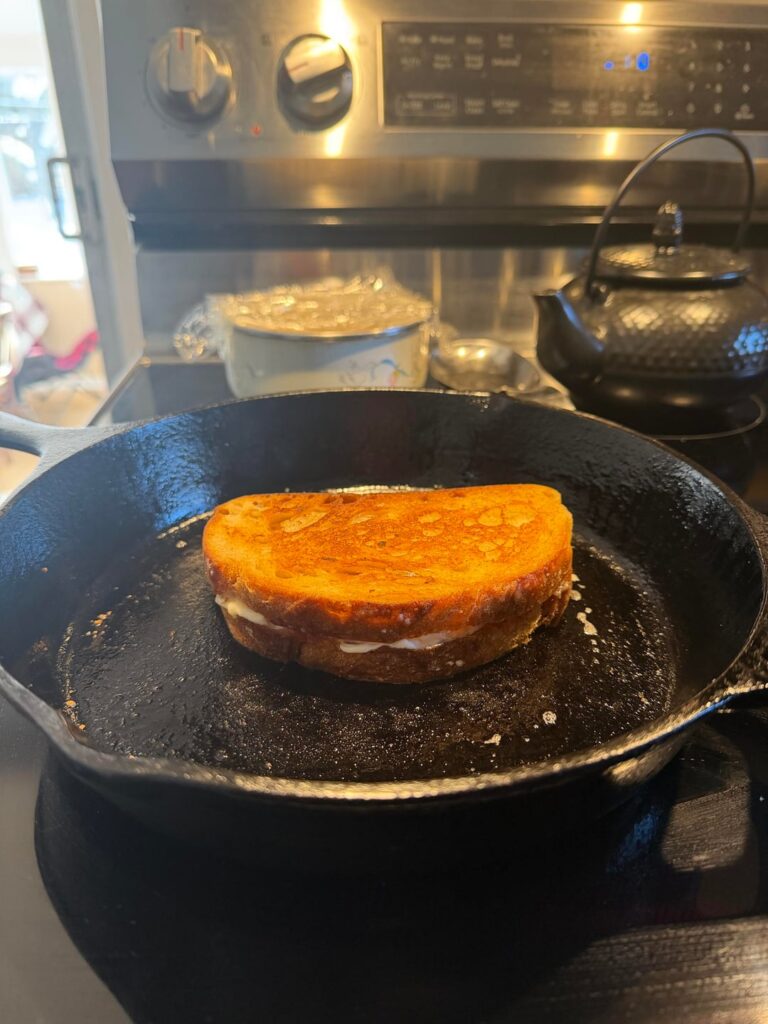 A lil grilled cheese with breakfast