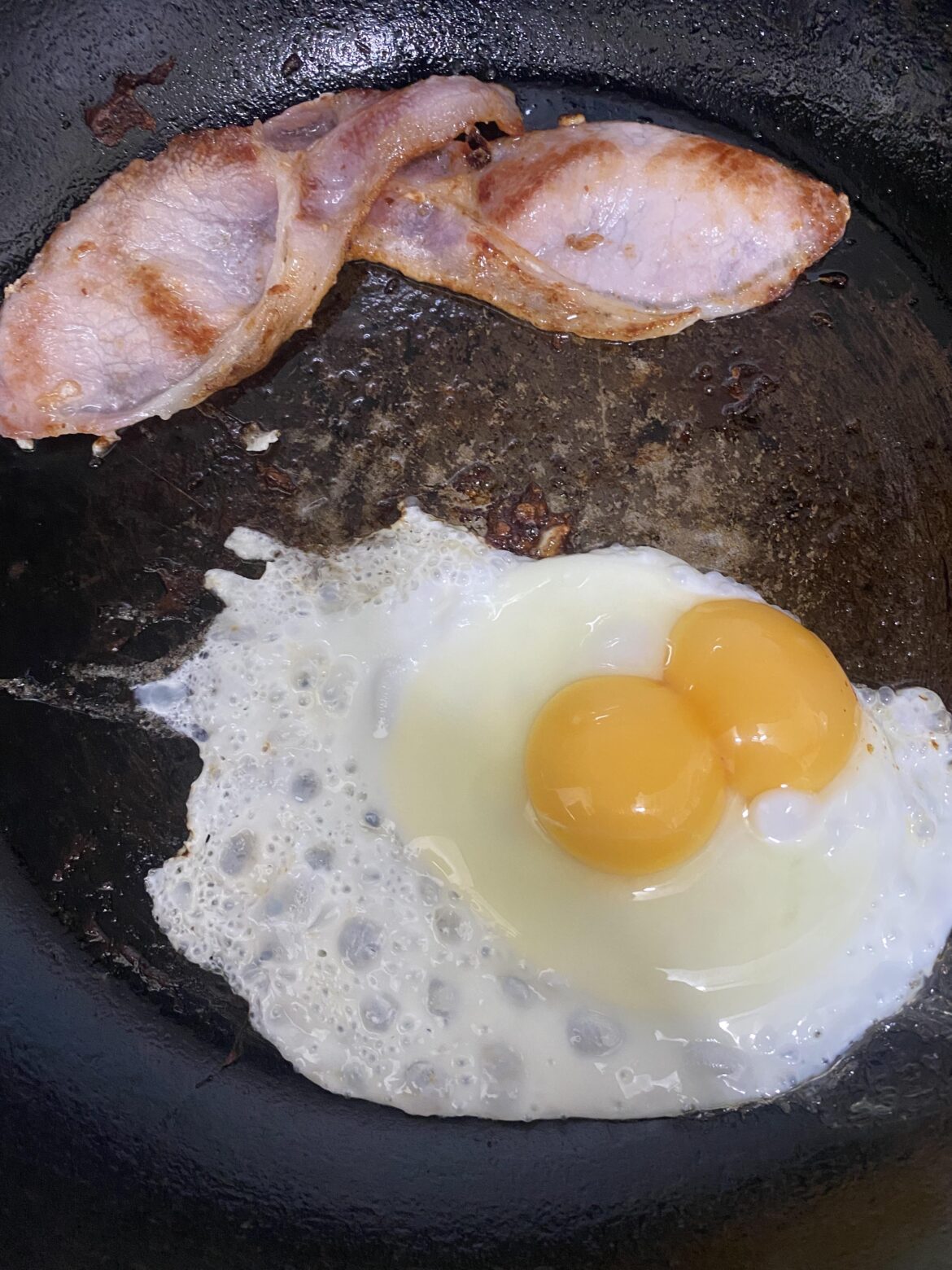 Double yolk during the fry up
