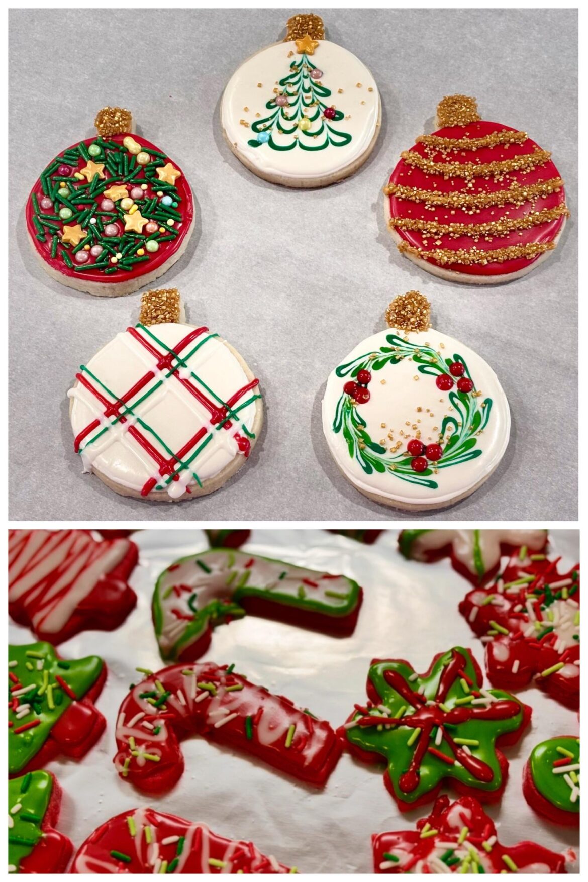 Today vs a year ago! 6th ever batch and so happy with my progress! Any tips for working with vegan/egg-free icing?
