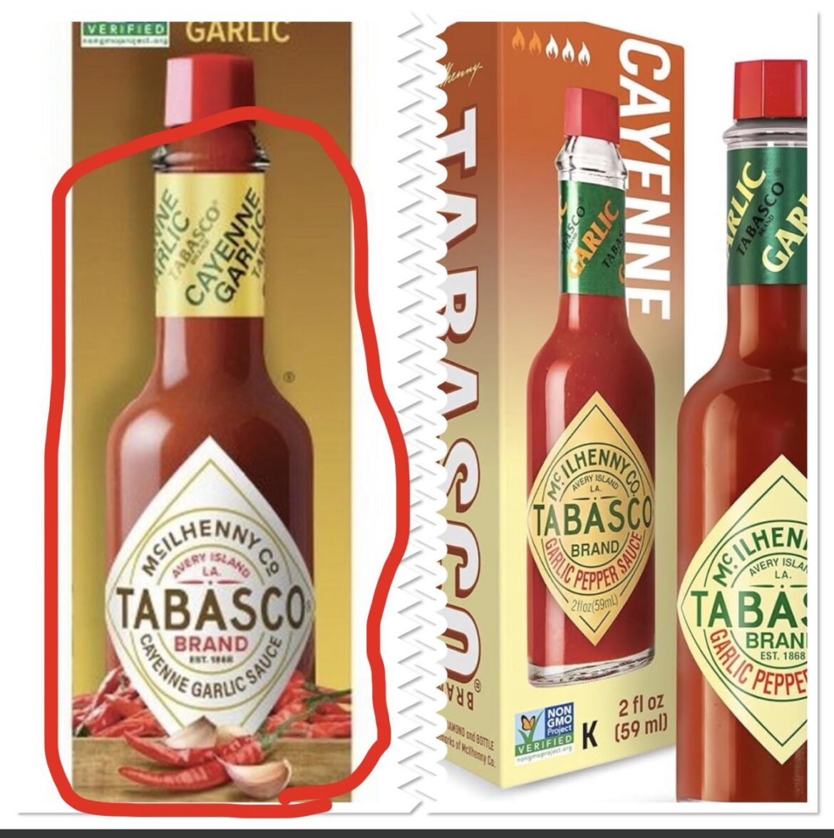 Tabasco Cayenne Garlic Pepper Hot Sauce