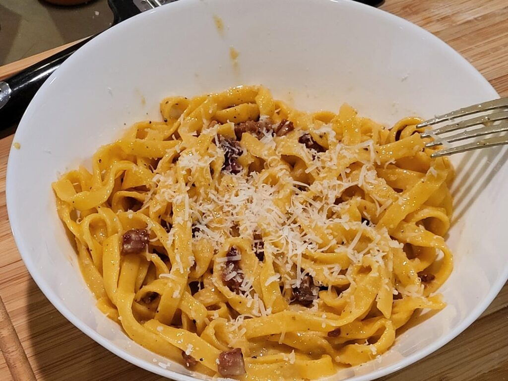 First time using guanciale to make Carbonara