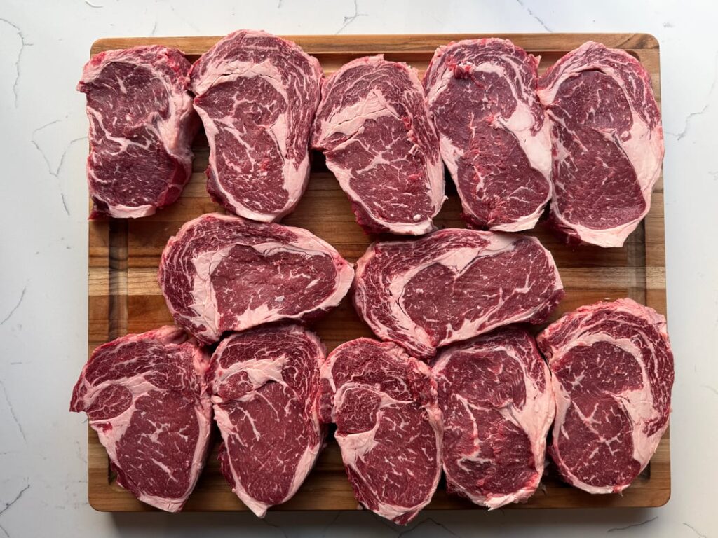 Outcome of 37.5lb of ribeye roasts at $8/lb.