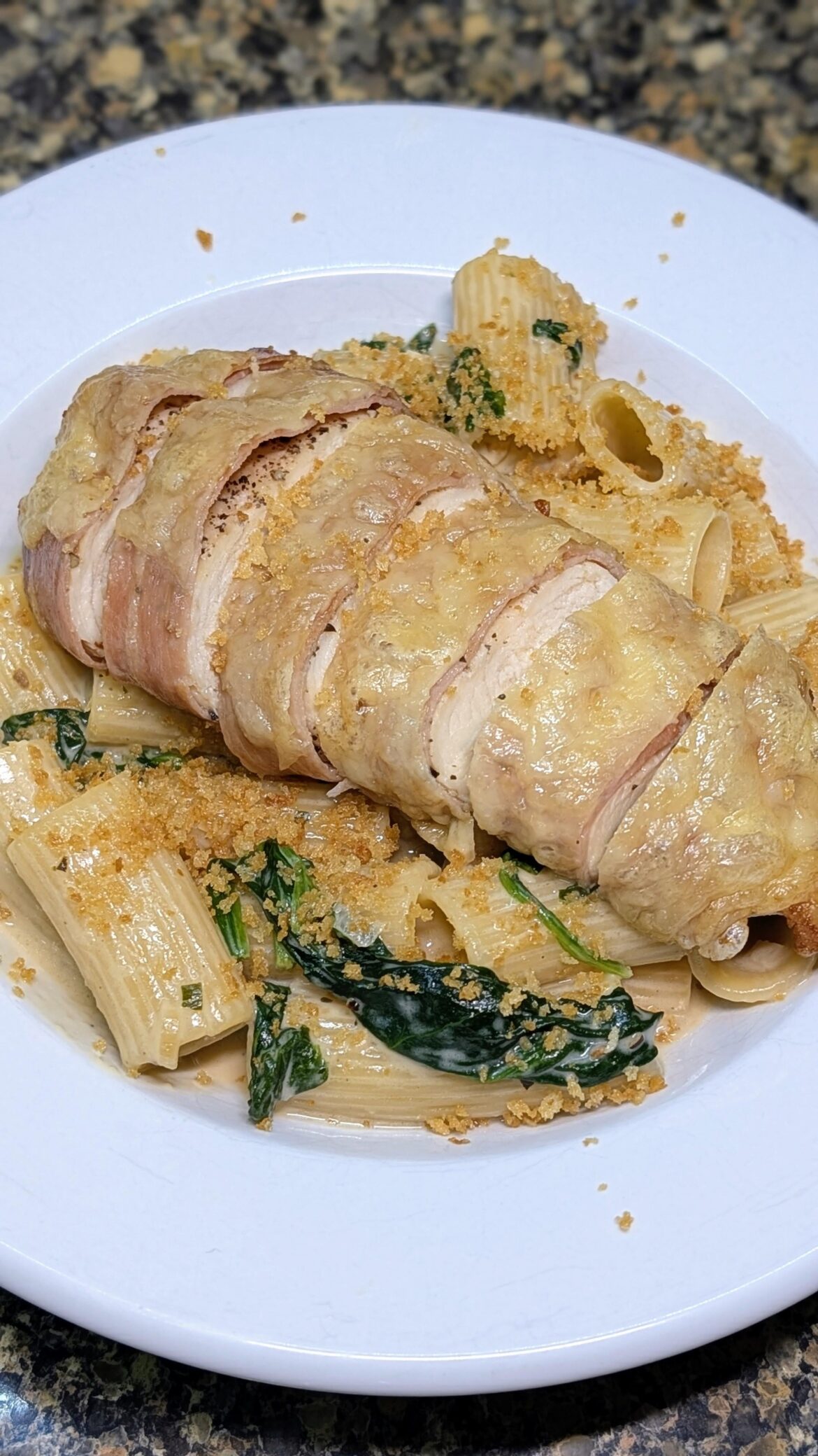 Prosciutto-Wrapped Swiss Chicken Prosciutto-Wrapped Swiss Chicken