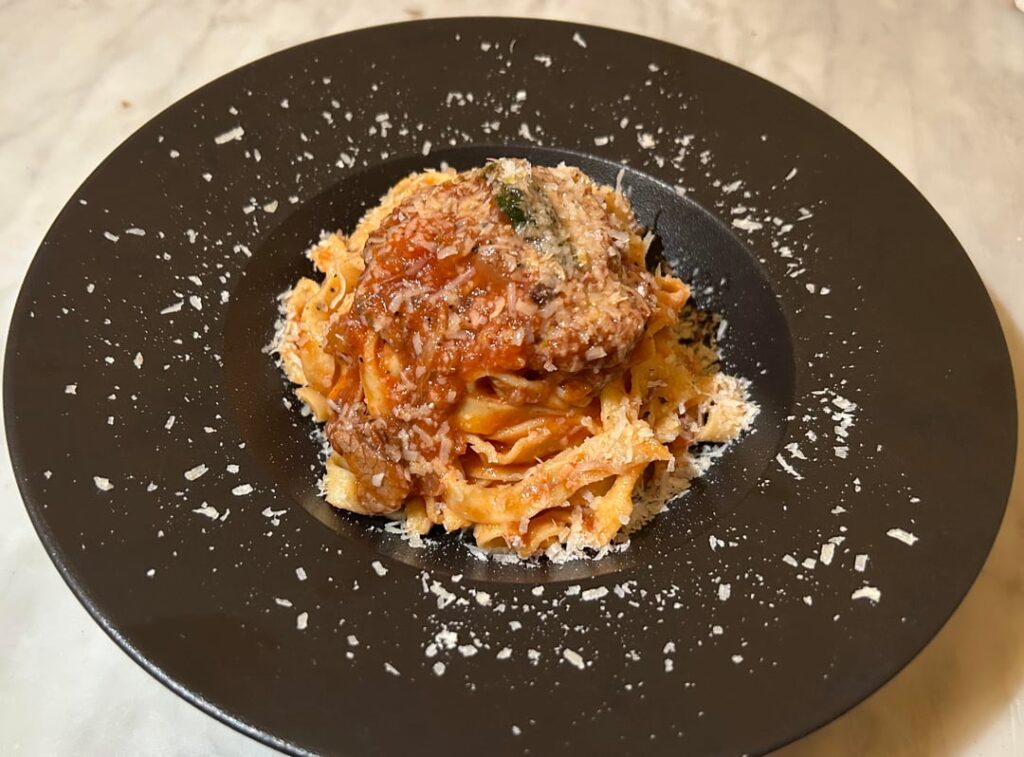 Homemade tagliatelle with short ribs ragu