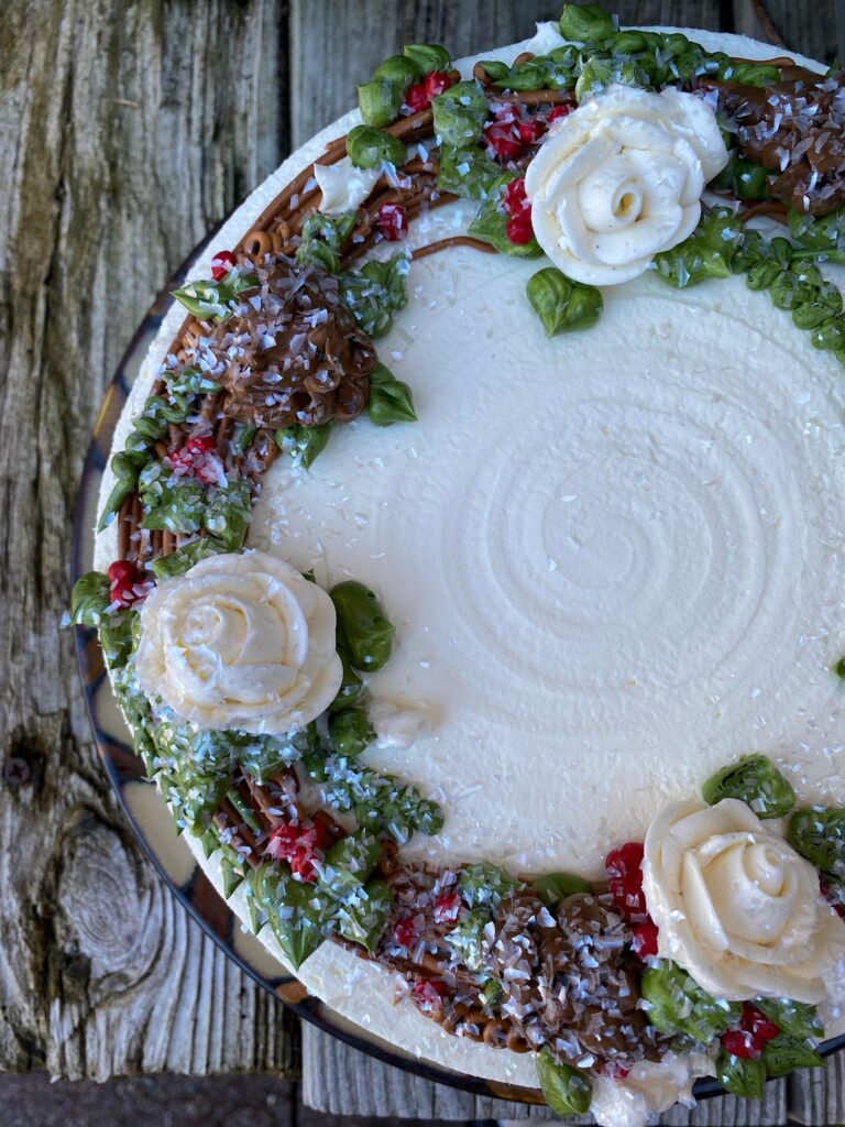 White Chocolate Raspberry Christmas Cheesecake