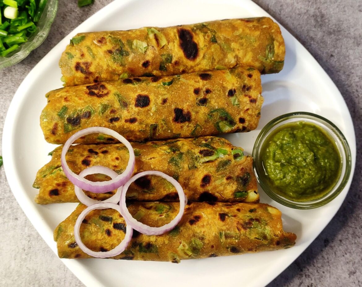 Spring onion paratha