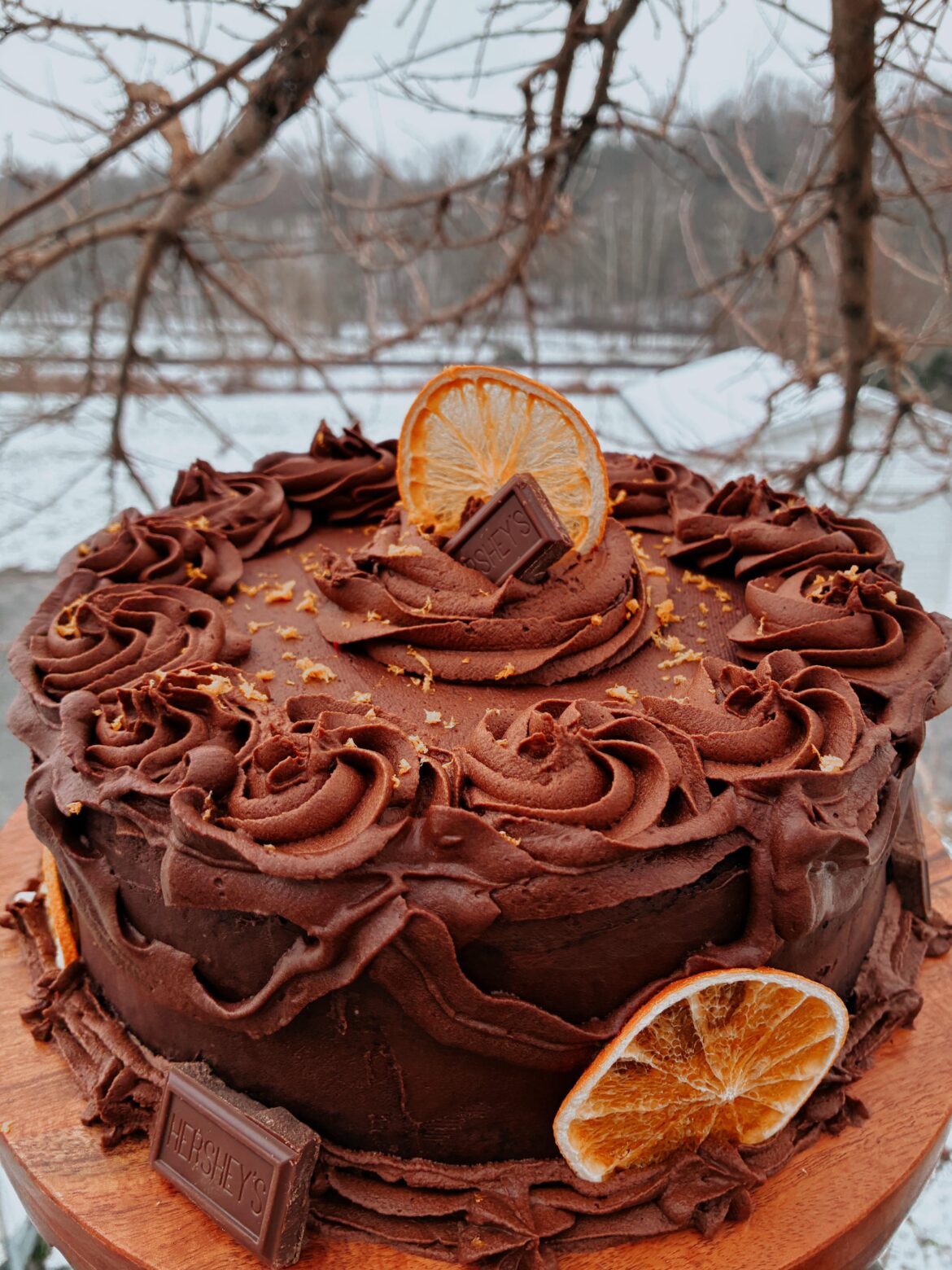I bake a chocolate orange cake annually now, reminiscent of those chocolate orange candies you break apart.