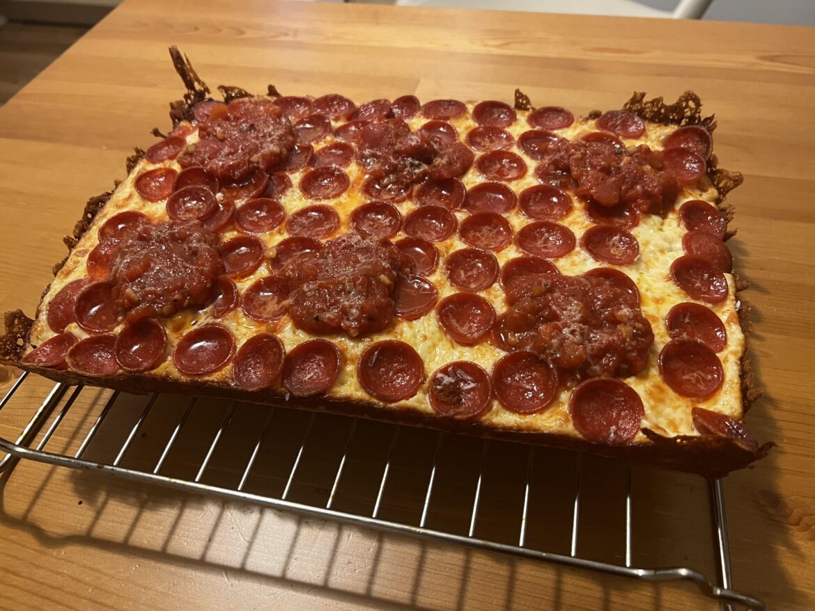[Homemade] Detroit pepperoni pizza