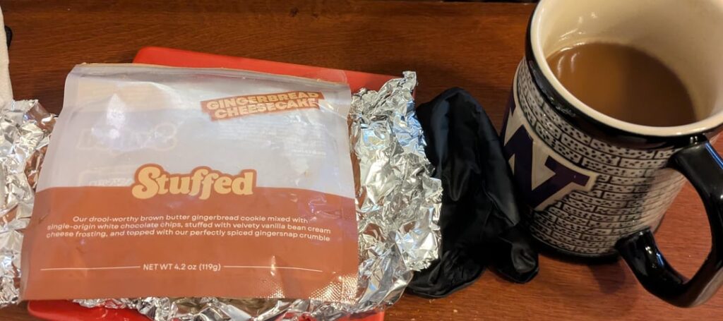 Gingerbread Cheesecake StuffedCookie filled with CrookedSpoon gingerbread icecream