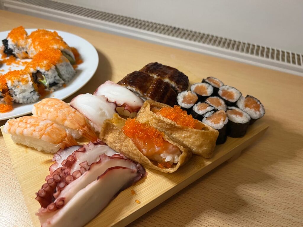 Homemade sushi