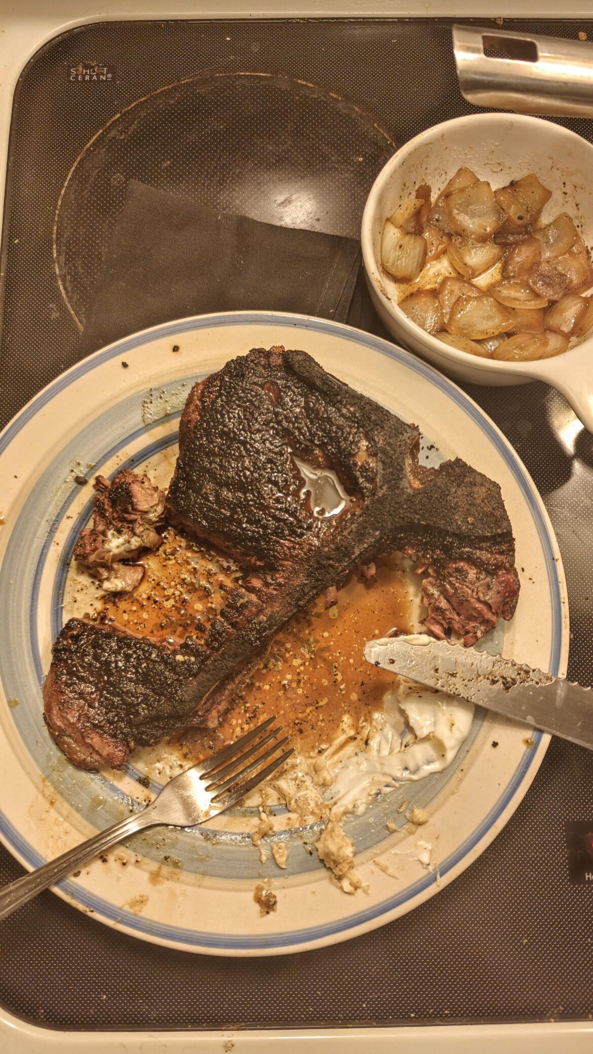 Occasionally, if cooking for just myself, I'll stand and eat my meal at the stove and just enjoy the shit out of it...