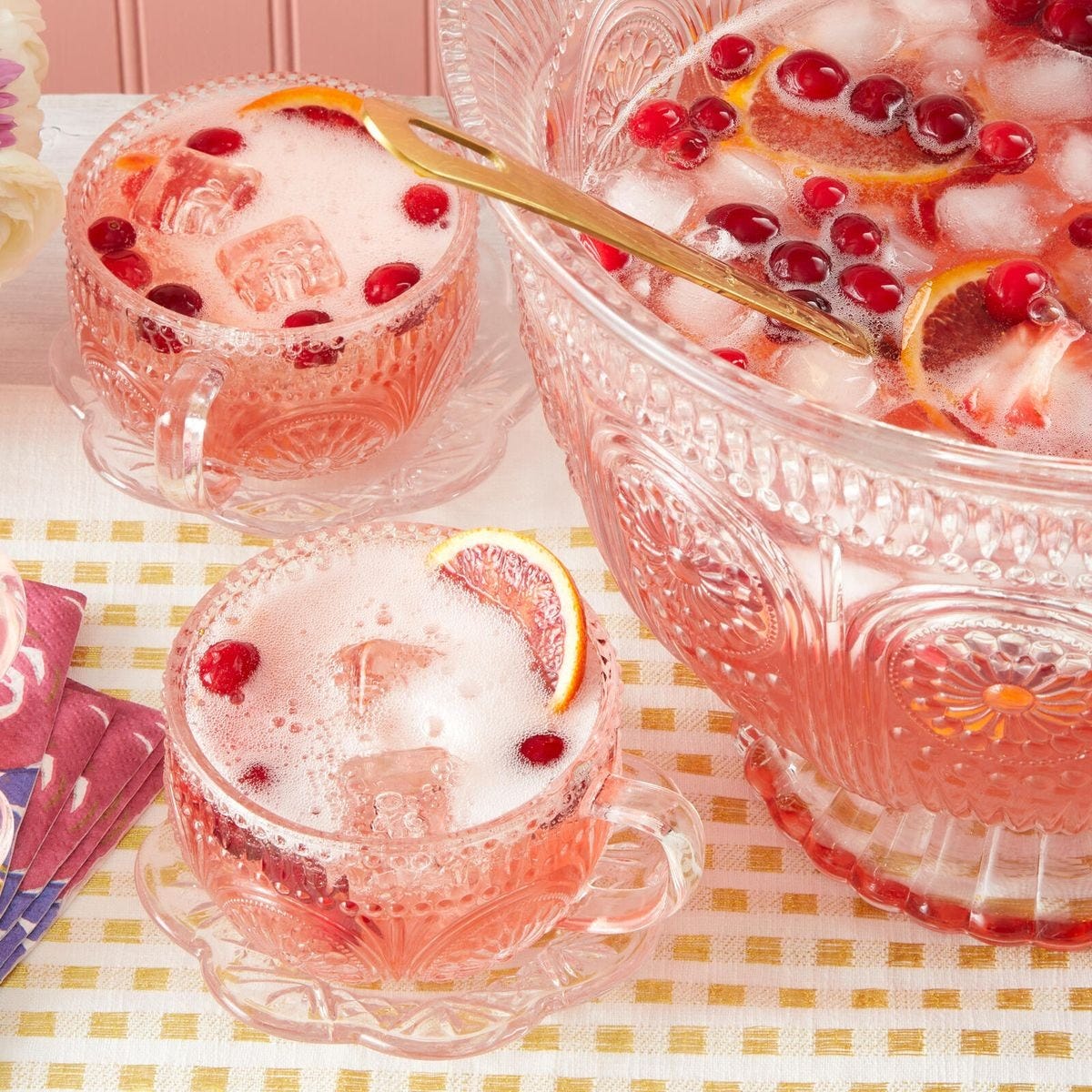 champagne punch non alcoholic christmas drinks