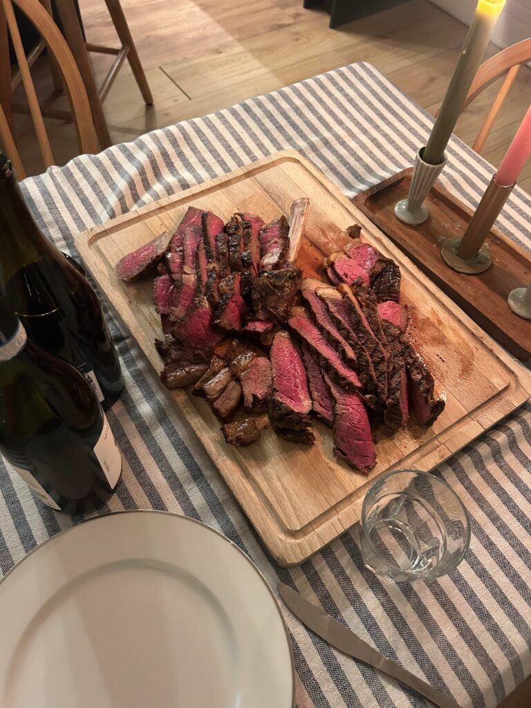 Steak from ginger pig