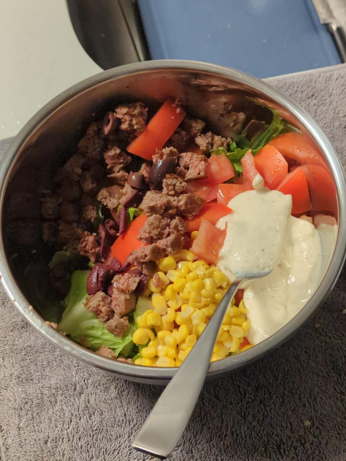Impossible Burger salad
