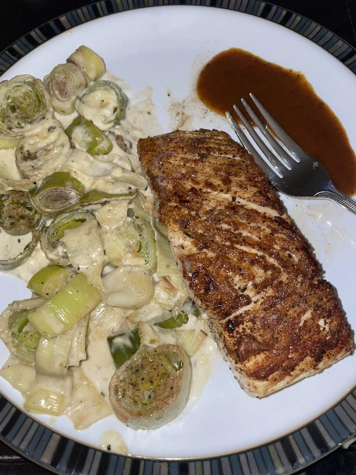 Last nights Halibut and Leek dinner