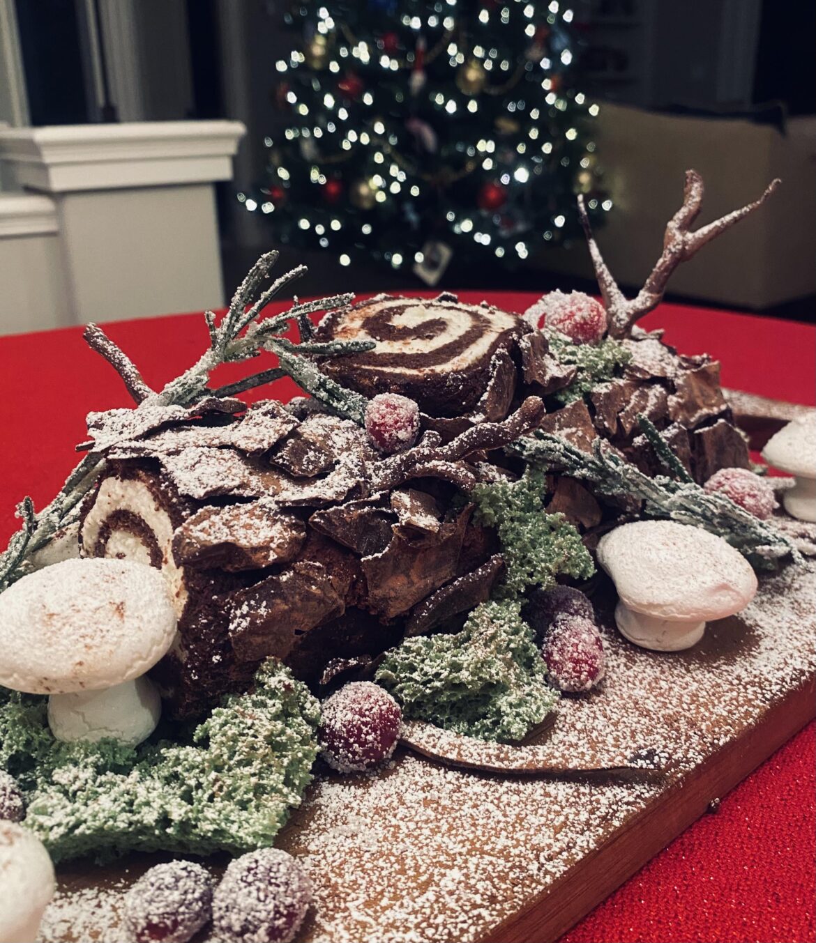Every year (almost) I make a Bûche De Noël. Here’s this years