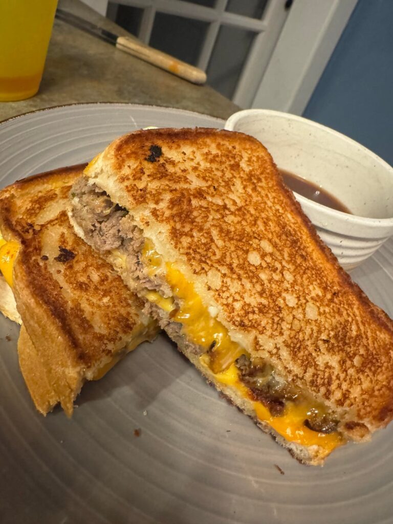 Moose meatloaf sandwich.