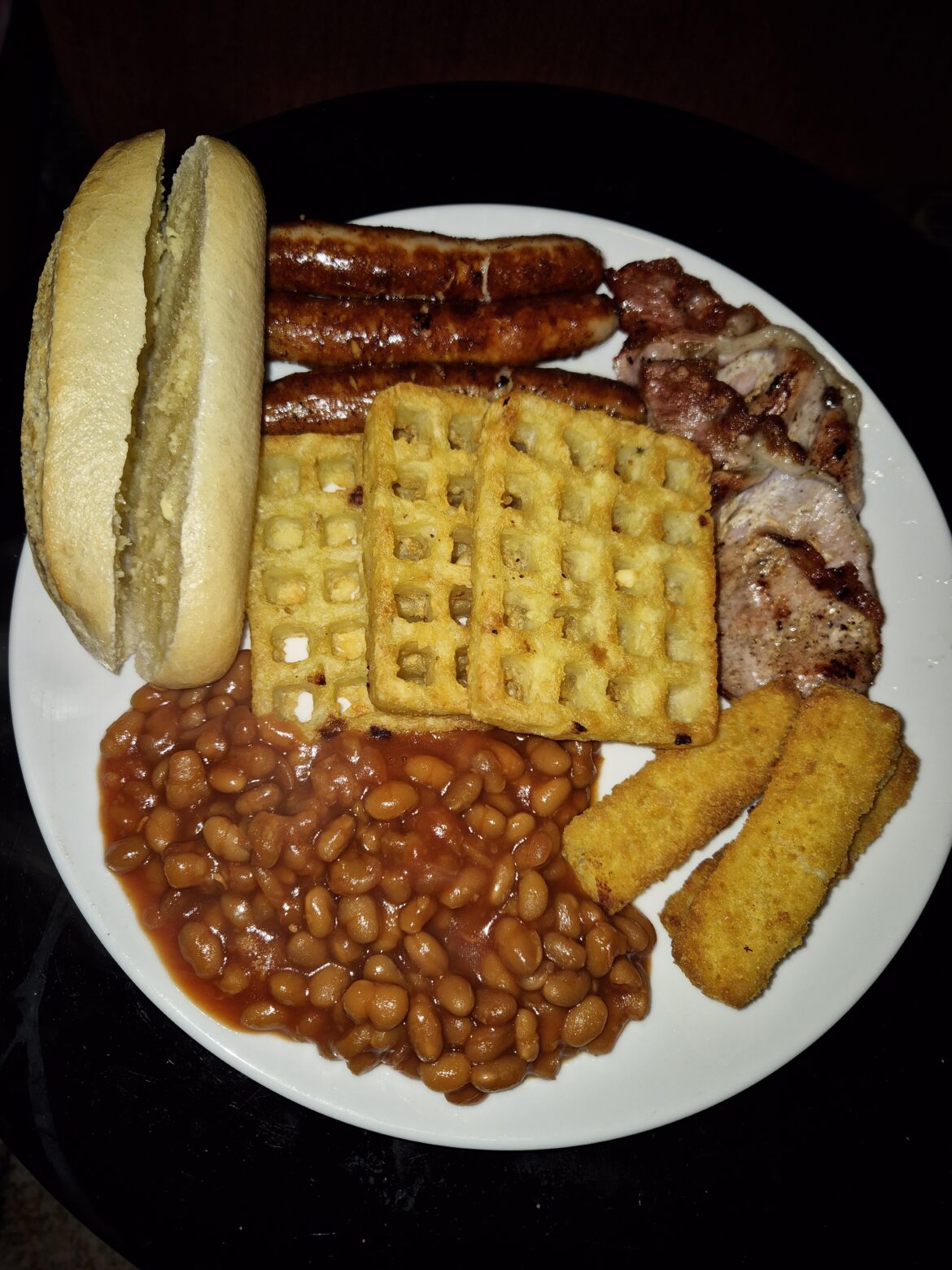 Homemade, using up some items from the freezer