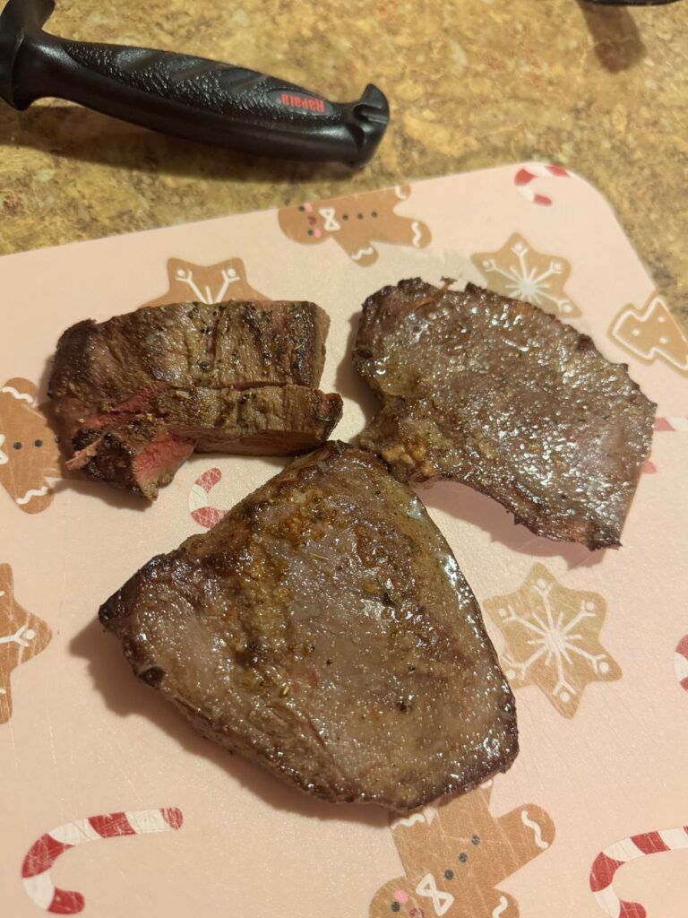 Deer heart at 129° for 2 1/2hrs Deer heart at 129° for 2 1/2hrs