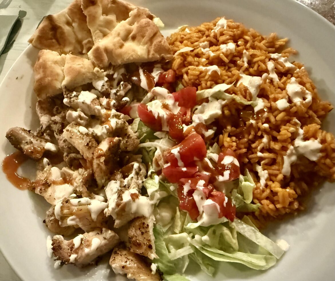 Halal cart chicken and rice with white sauce