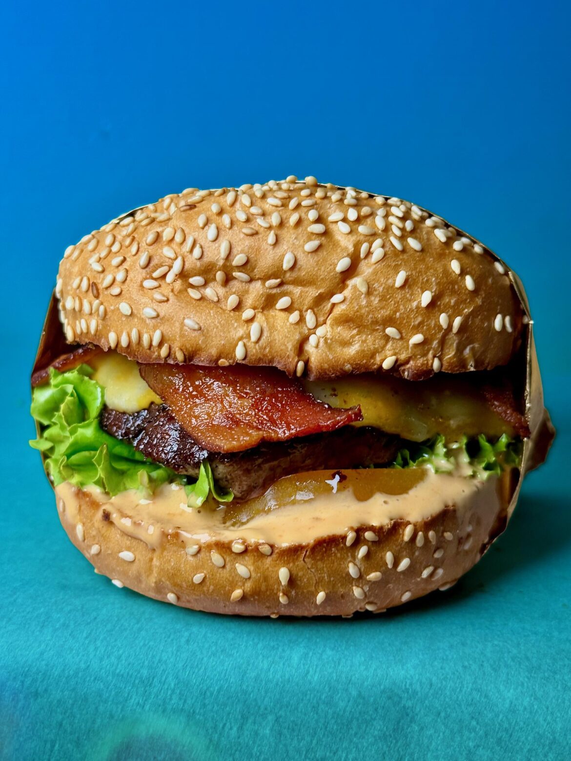 Homemade 1/3lb bacon cheese.