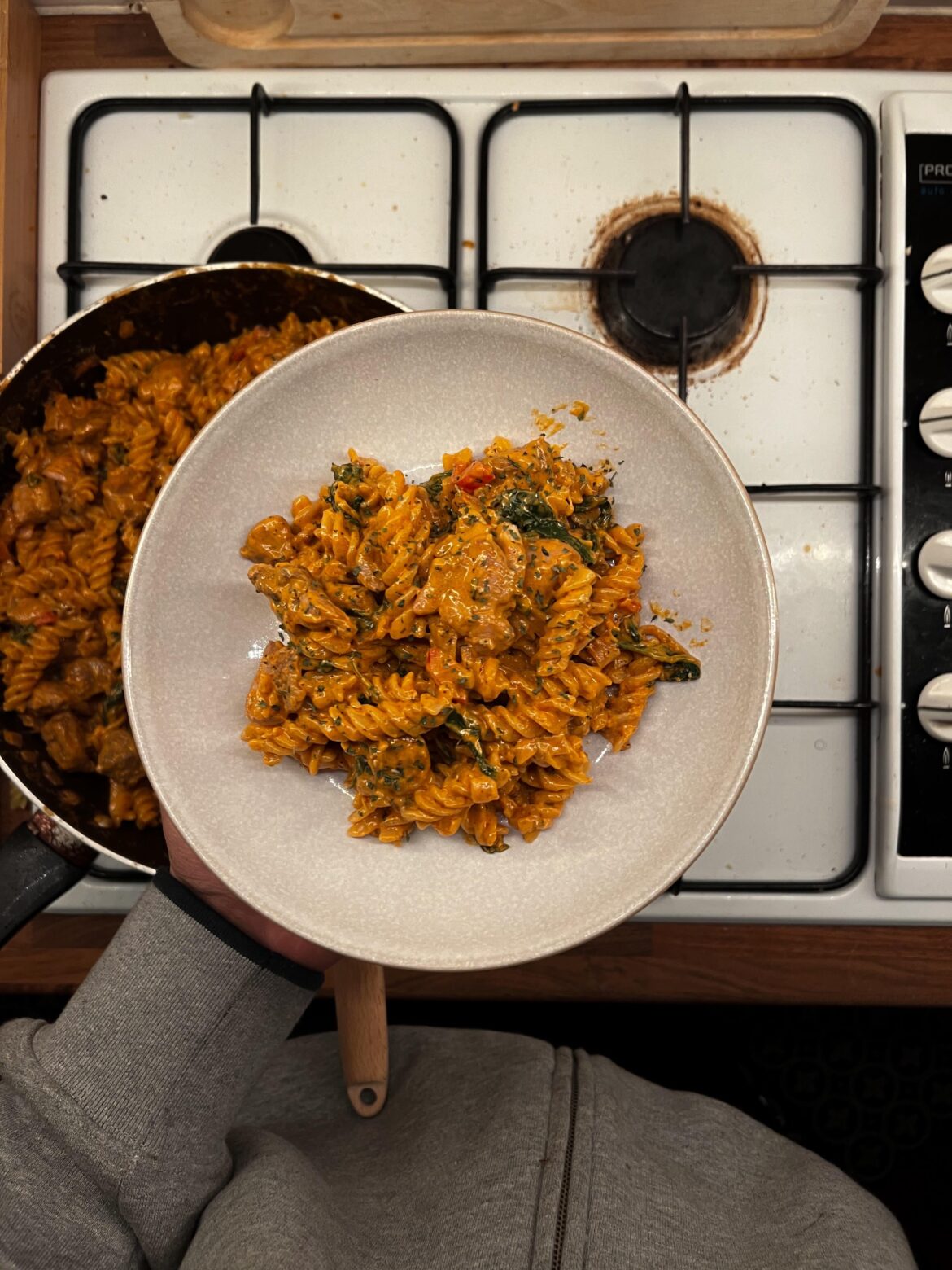 Creamy Basil & Tarragon Fusilli