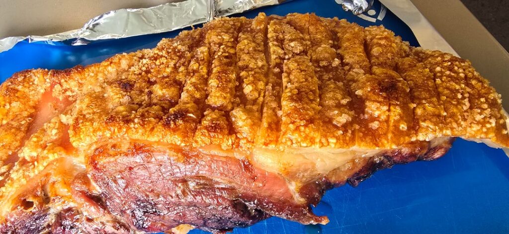 Roast pork and gravy roll