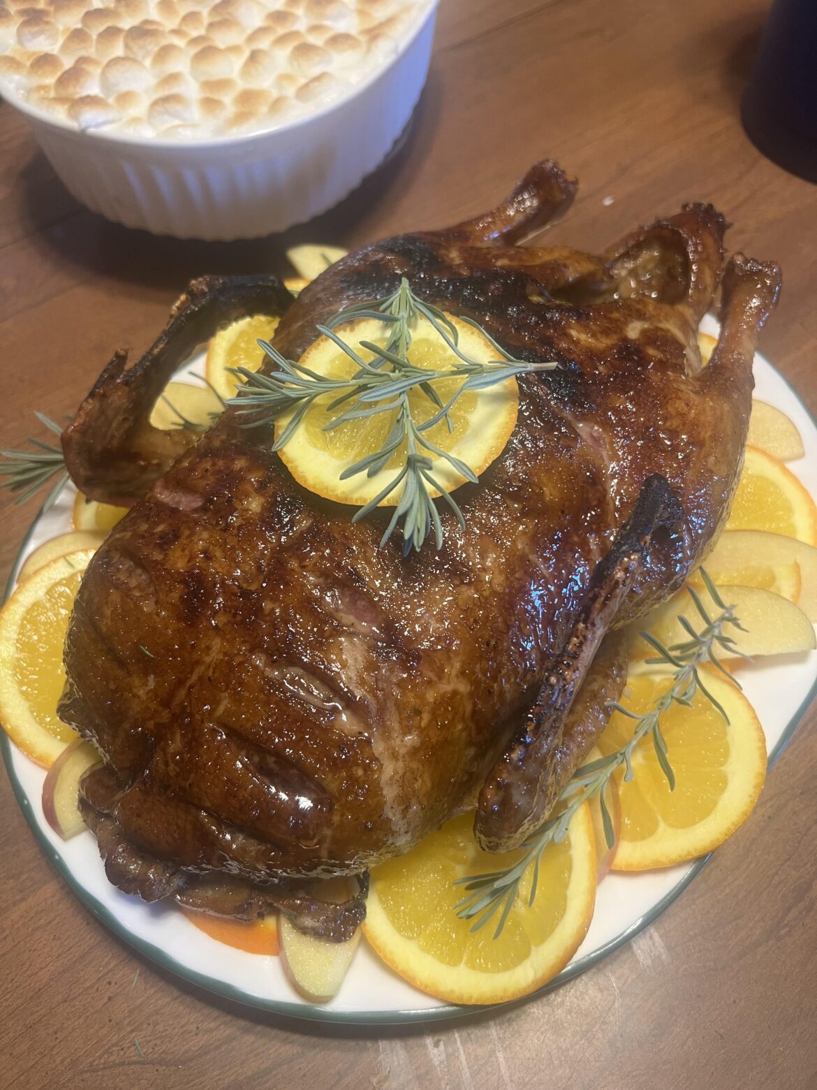 Was put in charge of Thanksgiving with my in laws. Tried my hand at a roasted Duck for the first time.