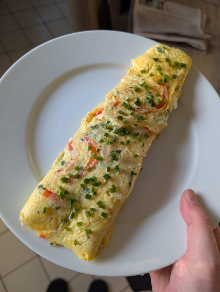 Made an Omelette for my Dad and I