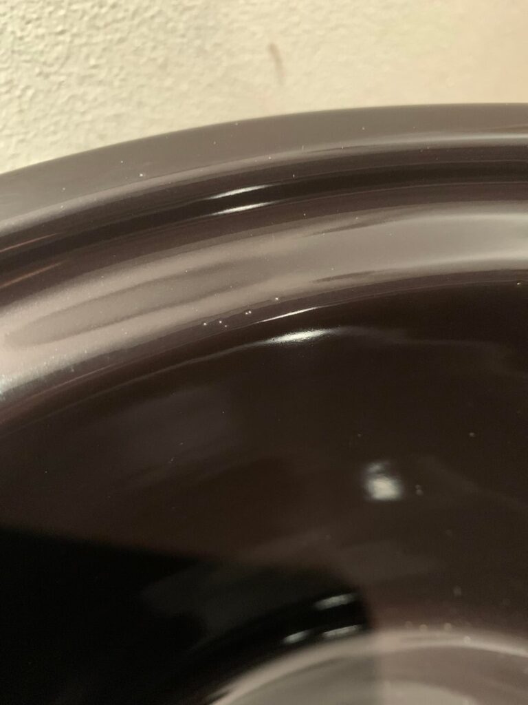 Are these blemishes in the ceramic glazing safe?