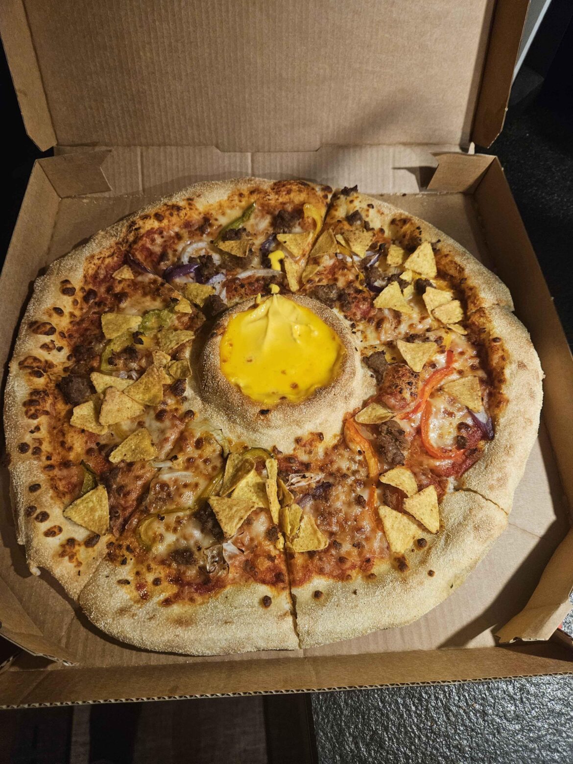 Friend send me this, the middle is a cheese vulcano