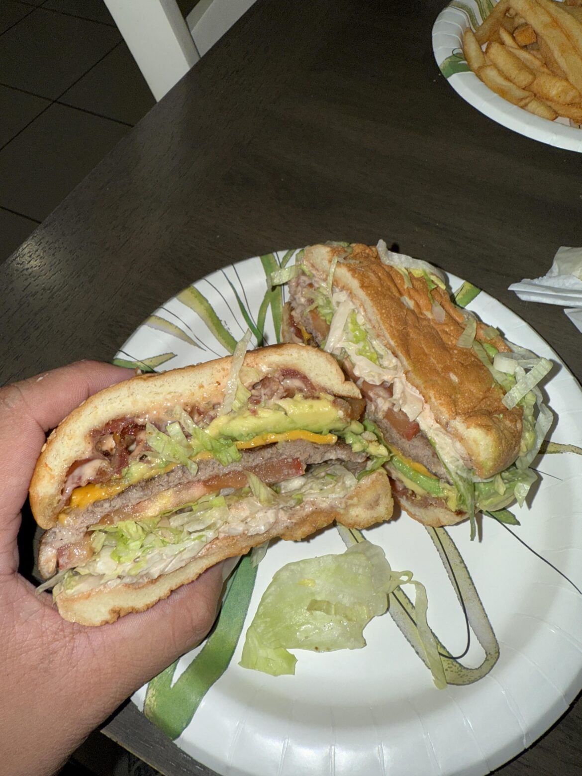 Last night’s burger