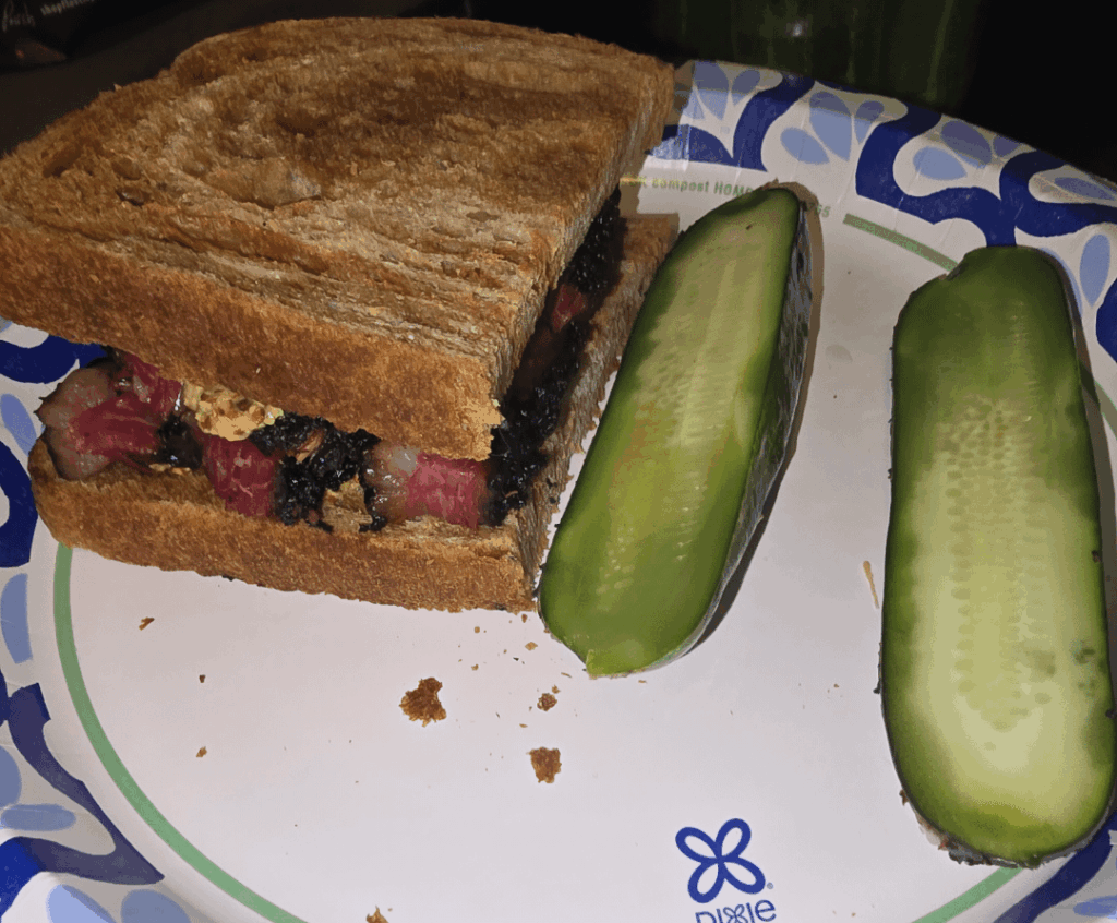 I ordered some pastrami and halfsour pickles from Katz's