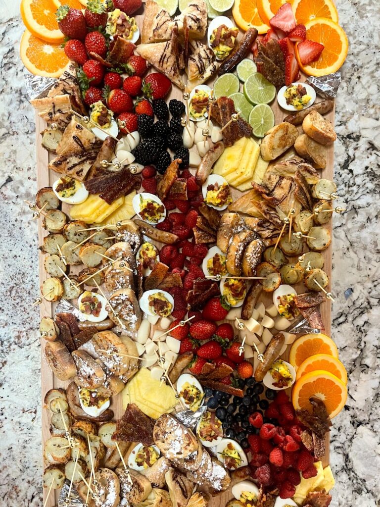 A brunch board my friends and I made for a birthday celebration