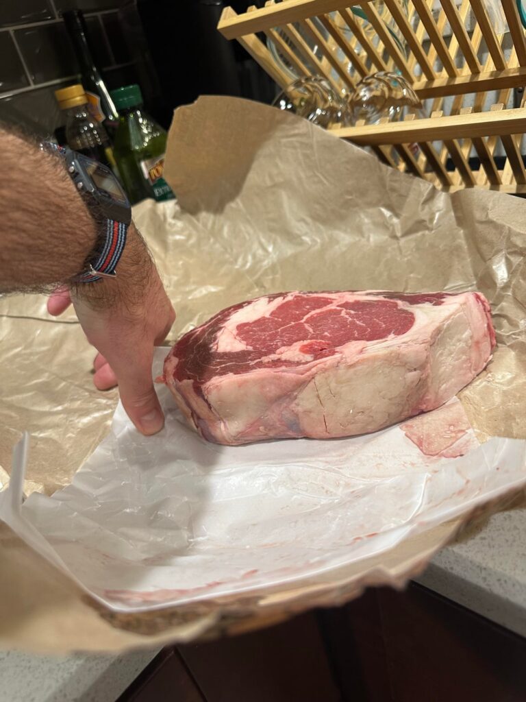 Reverse seared this mammoth ribeye