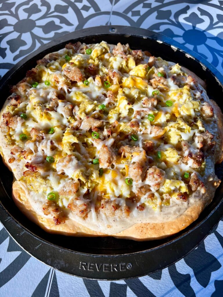 Biscuits and Gravy Breakfast Pizza