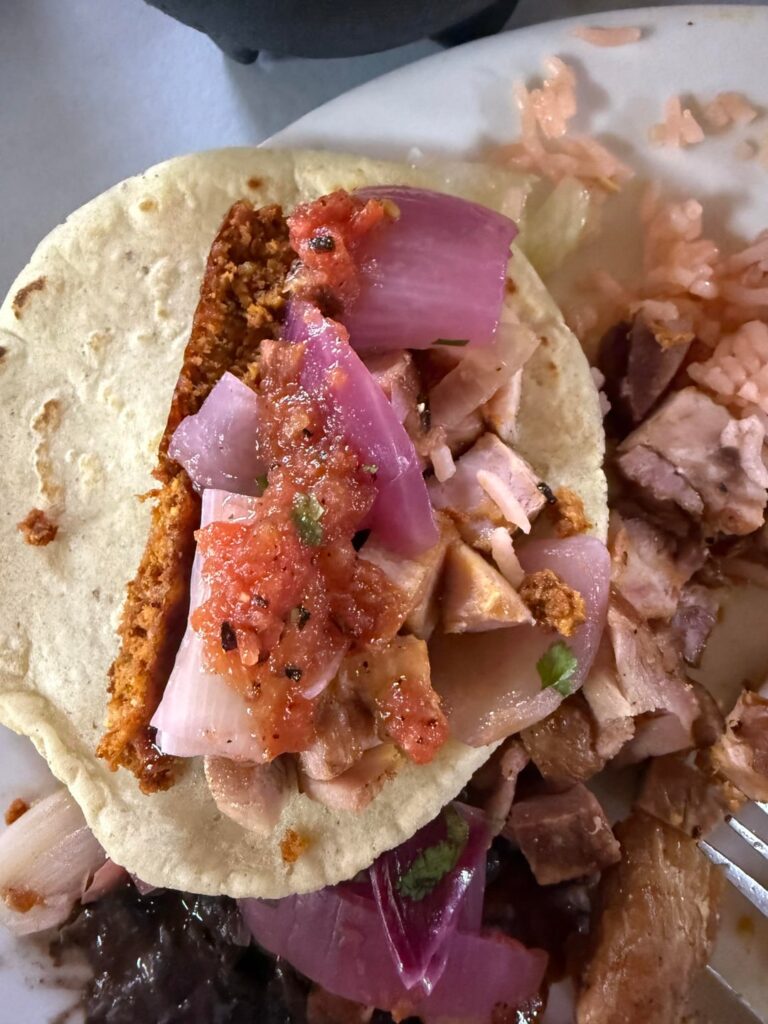 Tacos de carne ahumada