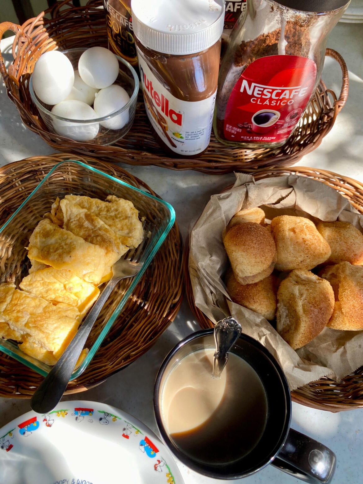 My simple outdoor breakfast spread ✨